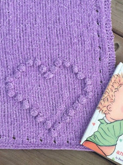 Heart O’ Mine Stroller Blanket (Knit) by Lion Brand Yarn